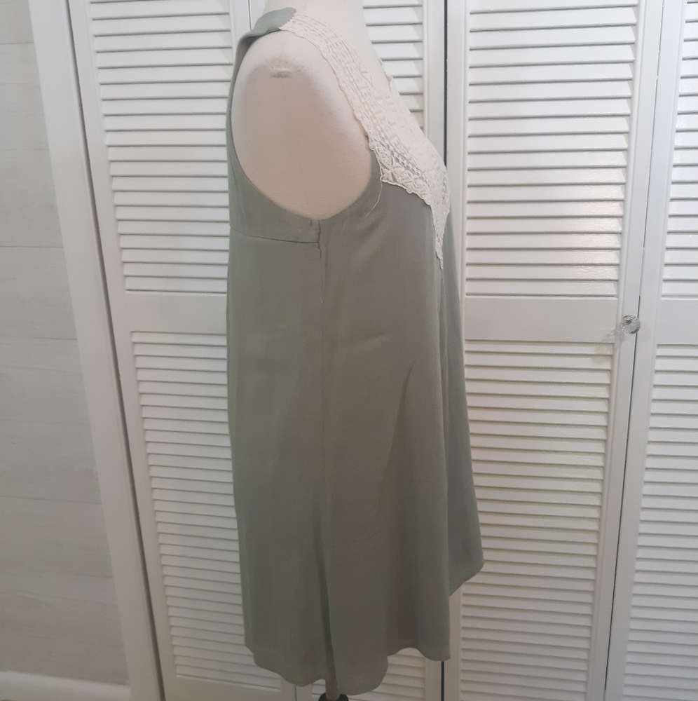 Buttons olive aline gauze lace dress small *6 - Picture 4 of 6